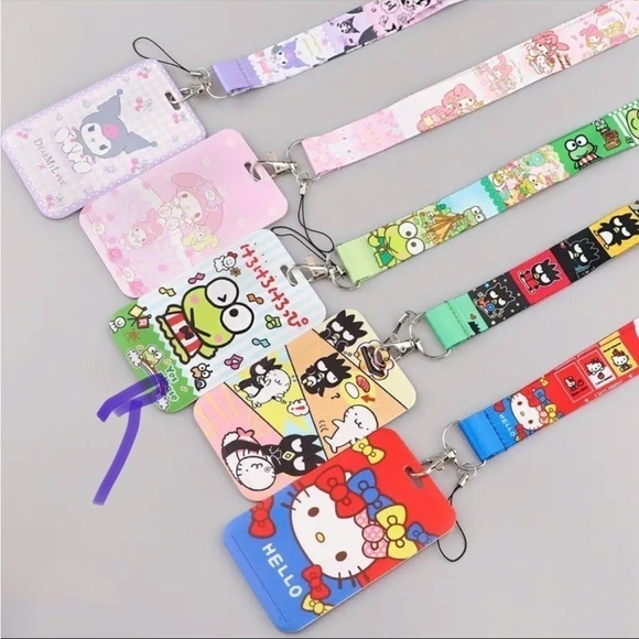 NWT Sanrio Keroppi Hello Kitty Neck Lanyard with ID Badge Holder Keychain - Picture 3 of 4